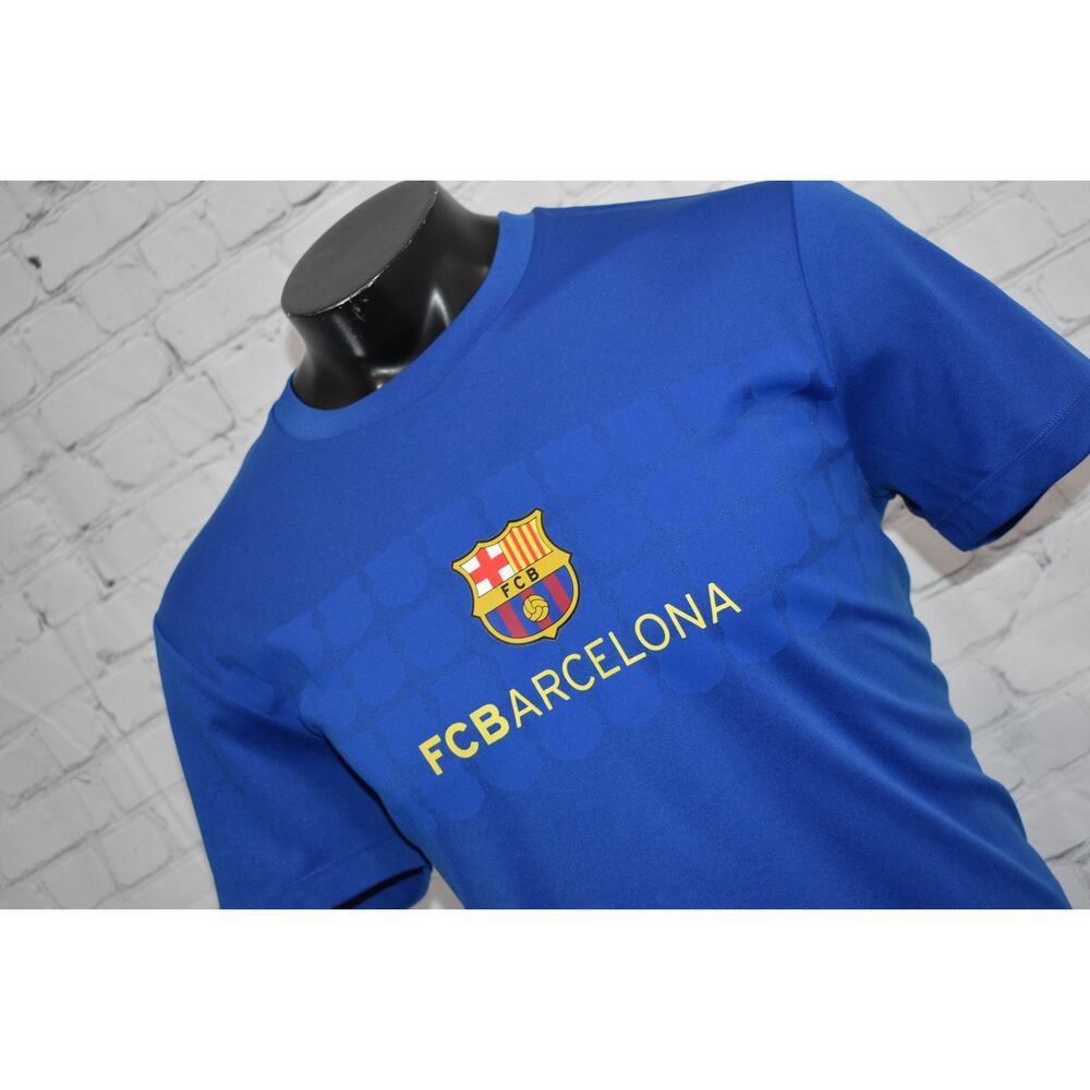 FC Barcelona Shirt Mens Size Large Blue Soccer Futbol Polyester Performance